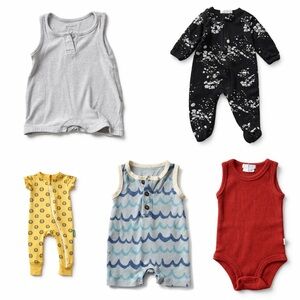 (LOT OF 5) 0-3mo organic designer clothes 0324 baby boy neutral Nordstrom